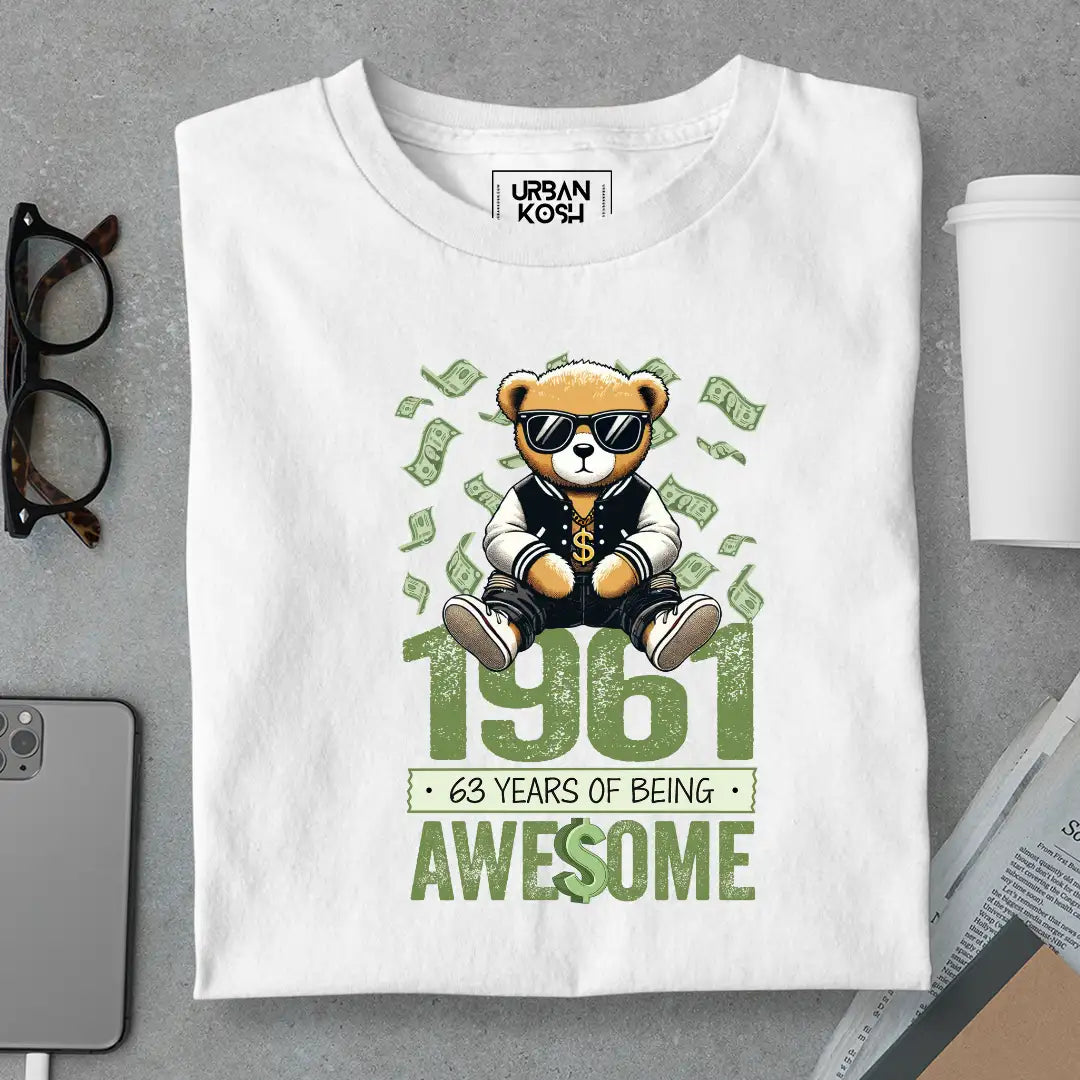 Teddy 1961, 63 Years of Being Awesome T-Shirt