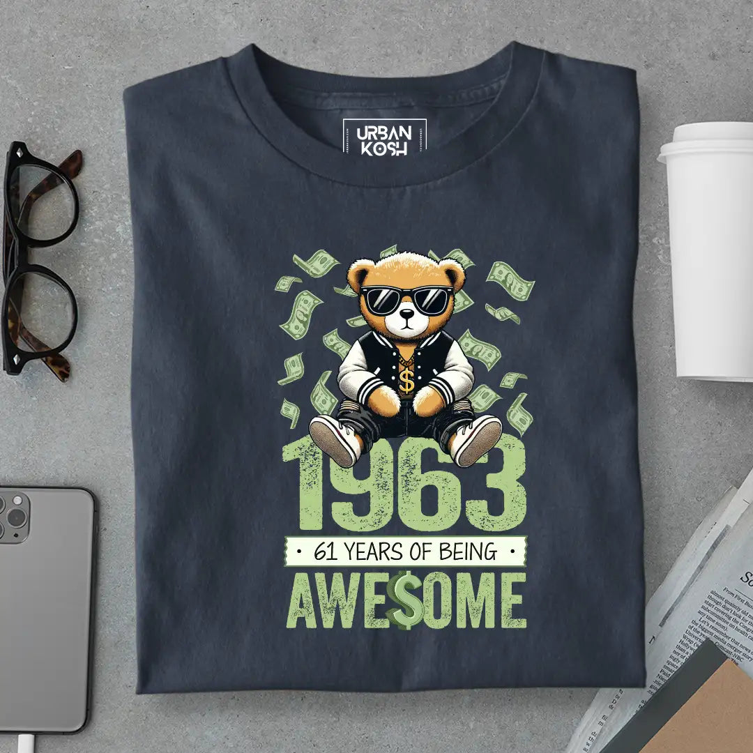 Teddy 1963, 61 Years of Being Awesome T-Shirt