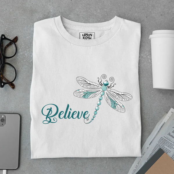 Believe Dragonfly - Premium Butterfly T-Shirt for Women