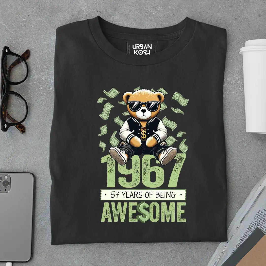 Teddy 1967, 57 Years of Being Awesome T-Shirt