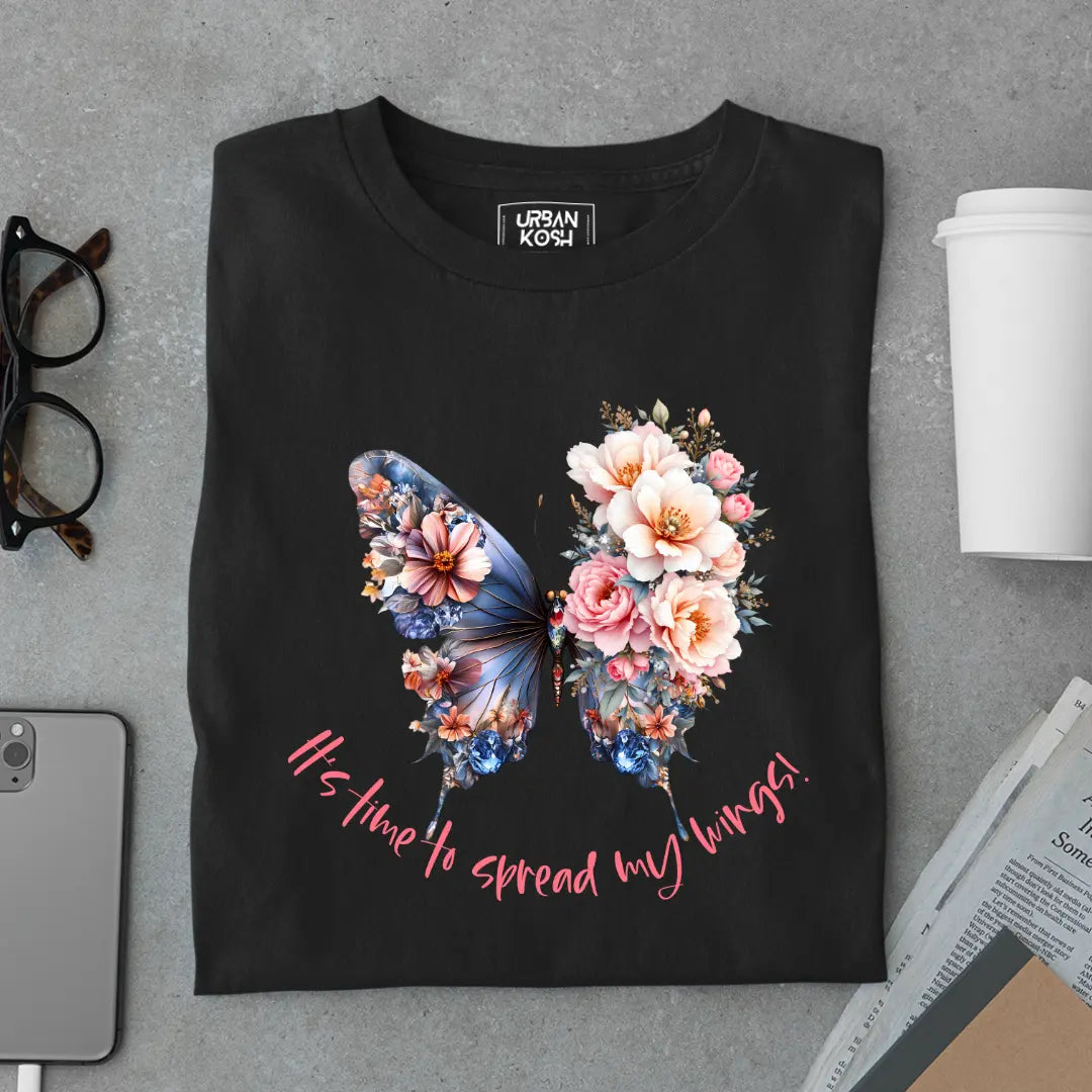 It's Time to Spread My Wings Premium Butterfly T-Shirt for Women