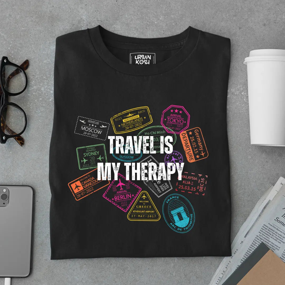 Travel is My Therapy Premium Unisex T-shirt