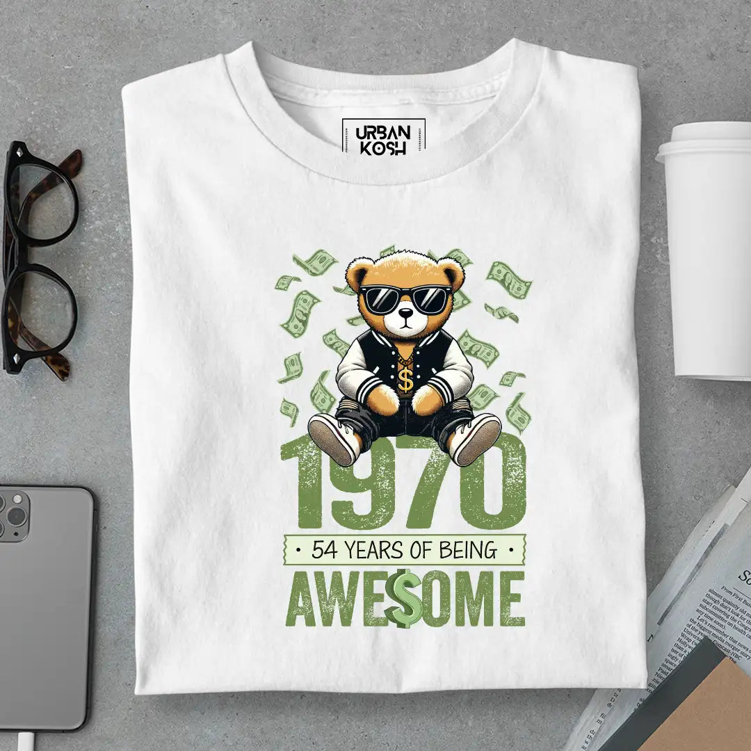 Teddy 1970, 54 Years of Being Awesome T-Shirt