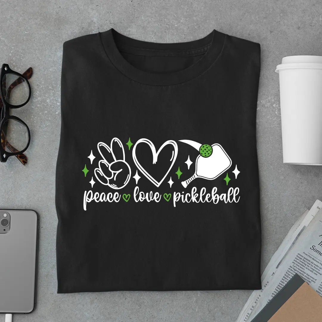 Peace Love Pickleball - Pickleball Exclusive Premium T-shirt