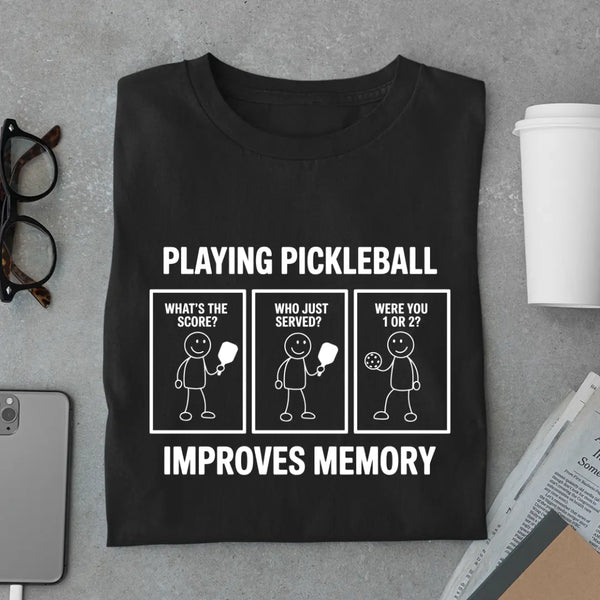 Playing Pickleball Improves Memory - Pickleball Exclusive Premium T-shirt