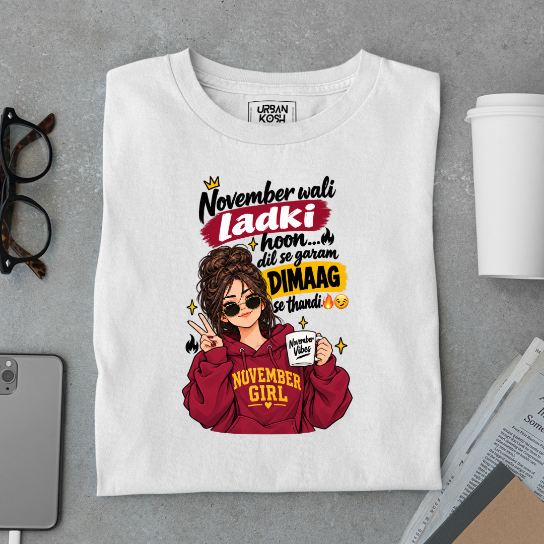 November Wali Ladki Graphic T-Shirt