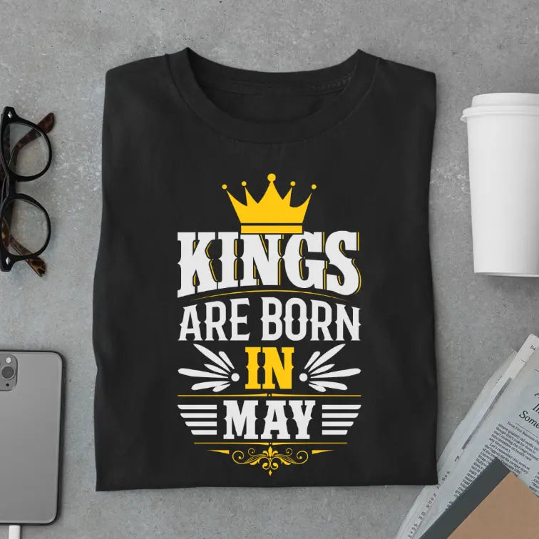 Royal Kings Are Born in May Limited Edition Premium Birthday T-Shirt