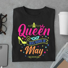 Neon May Queen Limited Edition Exclusive Premium Birthday T-Shirt
