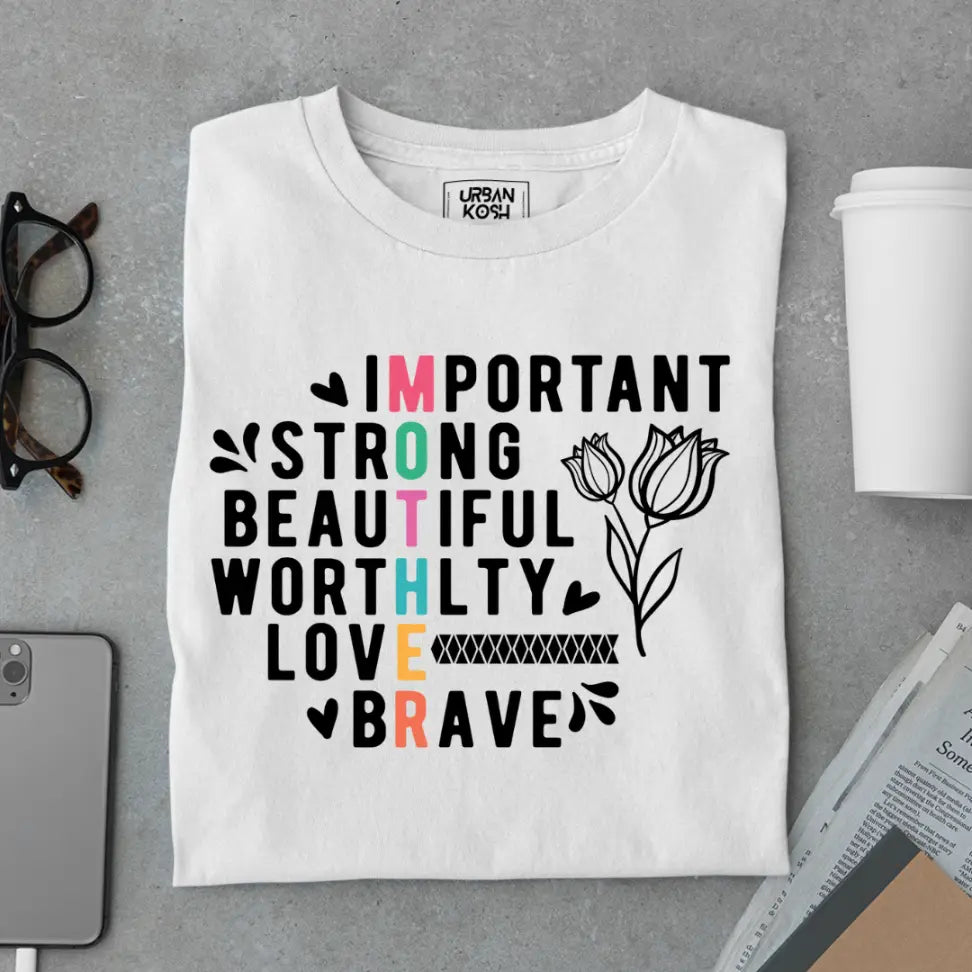 Important Strong beautiful Mom - Mother's Day Special Premium T-Shirt
