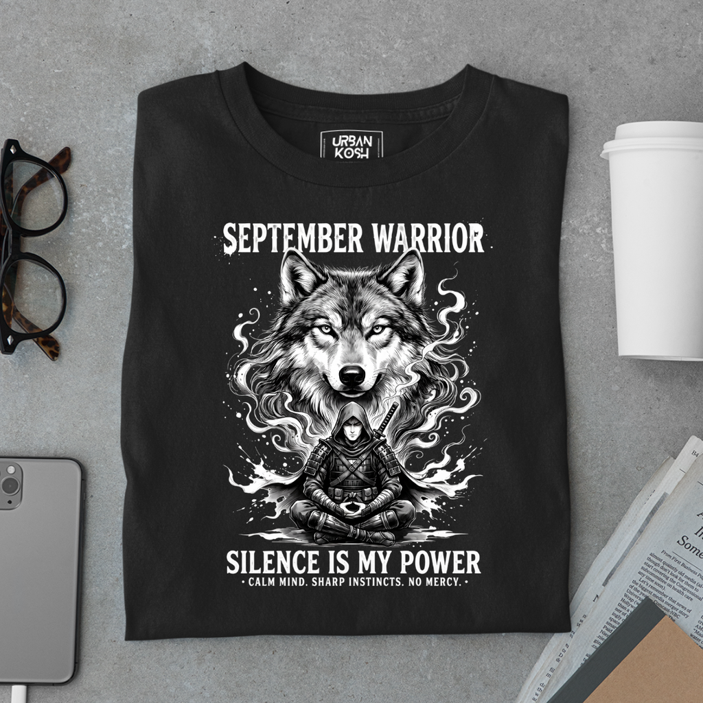 September Warrior Wolf T-Shirt