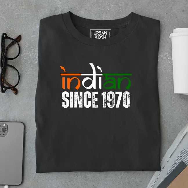 Indian Since 1970 Republic Day Special Premium Unisex Birthday T-shirt