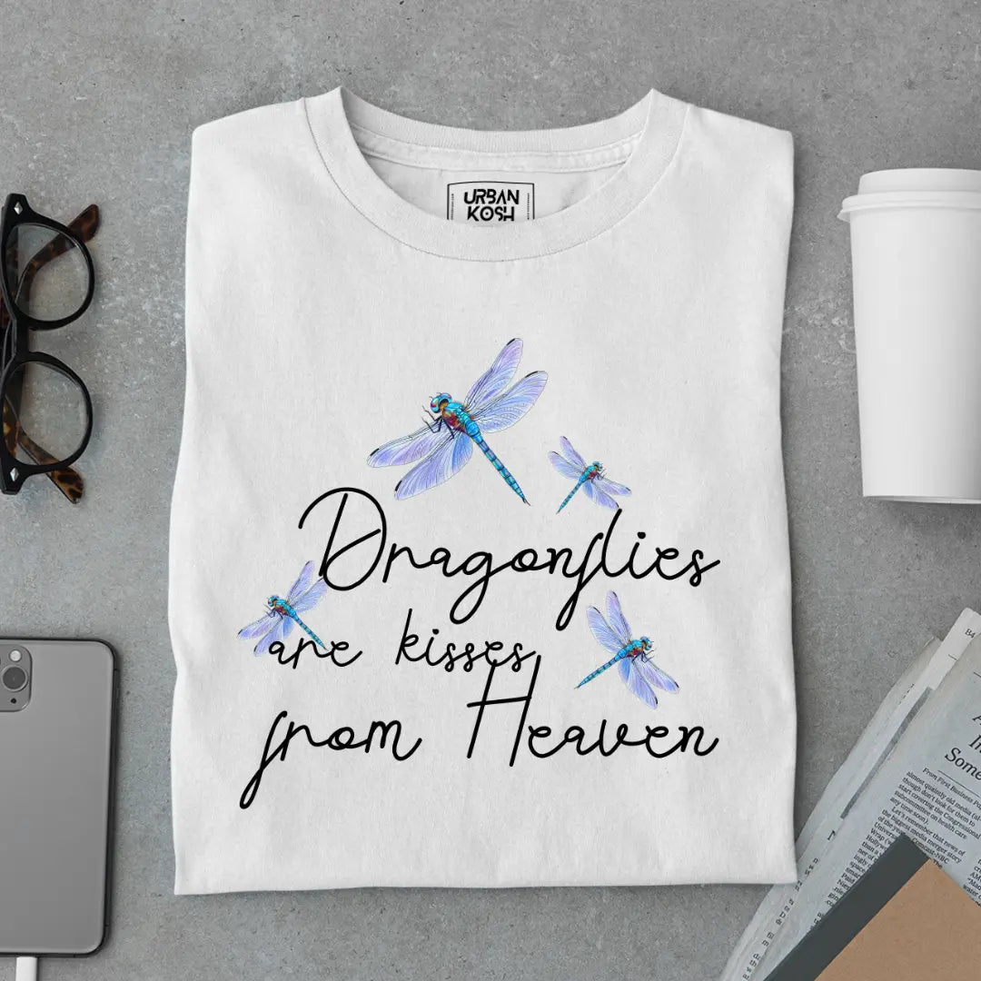 Dragonflies Are Kisses From Heaven Premium Butterfly T-Shirt for Women