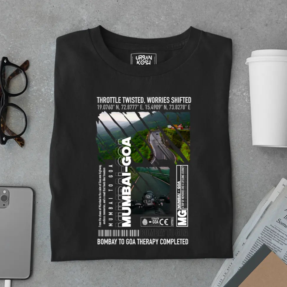 Mumbai to Goa Therapy Completed Premium Exclusive T-Shirt
