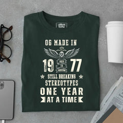OG Made in 1977 – Still Breaking Stereotypes Premium Birthday T-Shirt