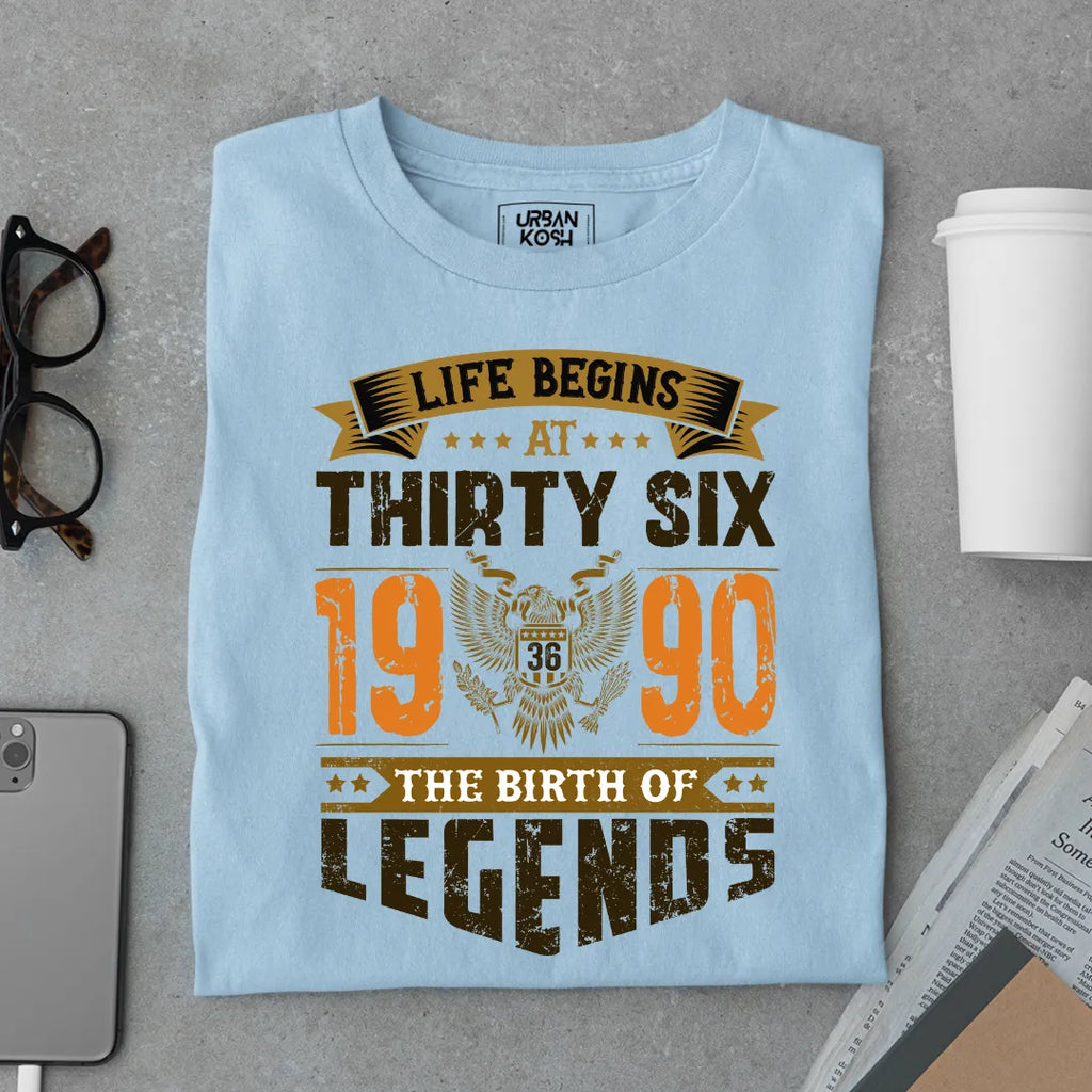 Life Begins at 36, 1990 The Birth of Legends Premium T-shirt