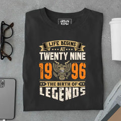 Life Begins at 29, The Birth of Legends Premium Unisex Birthday T-shirt