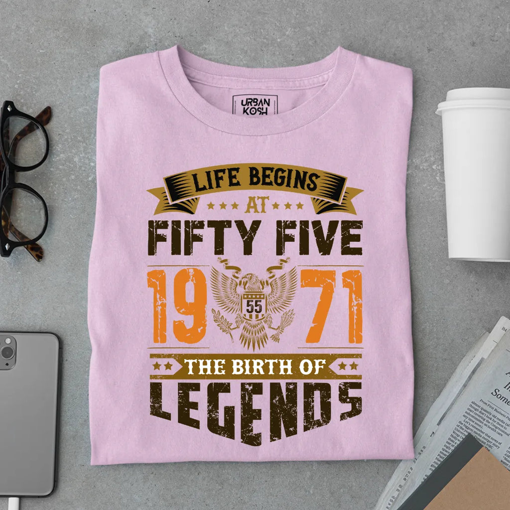 Life Begins at 55, 1971 The Birth of Legends Premium T-shirt