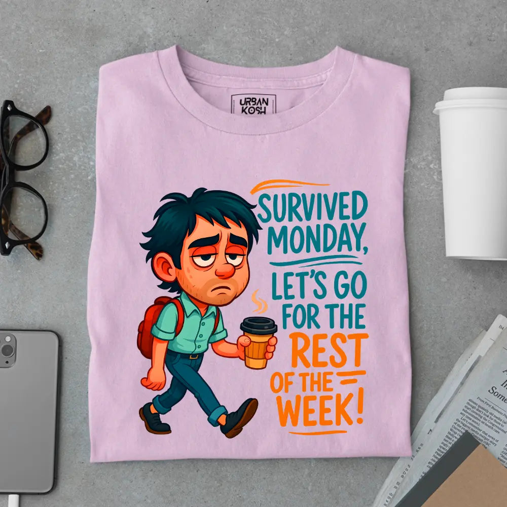 Survived Monday, Let's Go for the Rest of the Week Exclusive Premium T-Shirt for Men