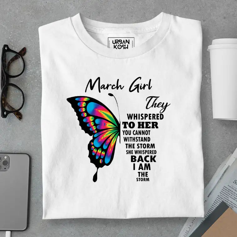 March Girl Exclusive Premium Birthday T-shirt for Women