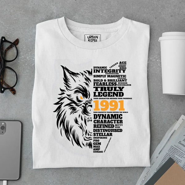Wolf Born in 1991 Truly Legend Premium Unisex T-Shirt