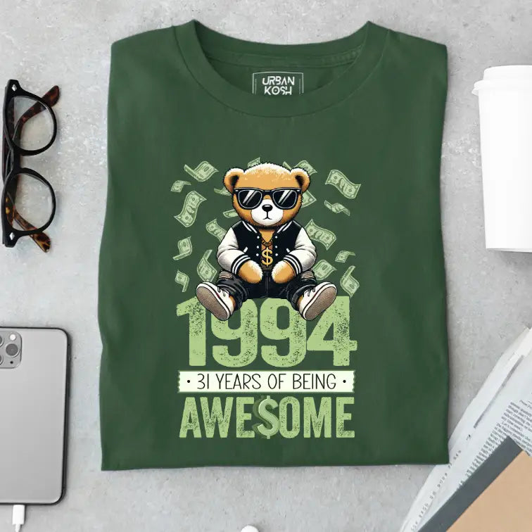 Teddy 1994, 31 Years of Being Awesome Premium Birthday T-Shirt