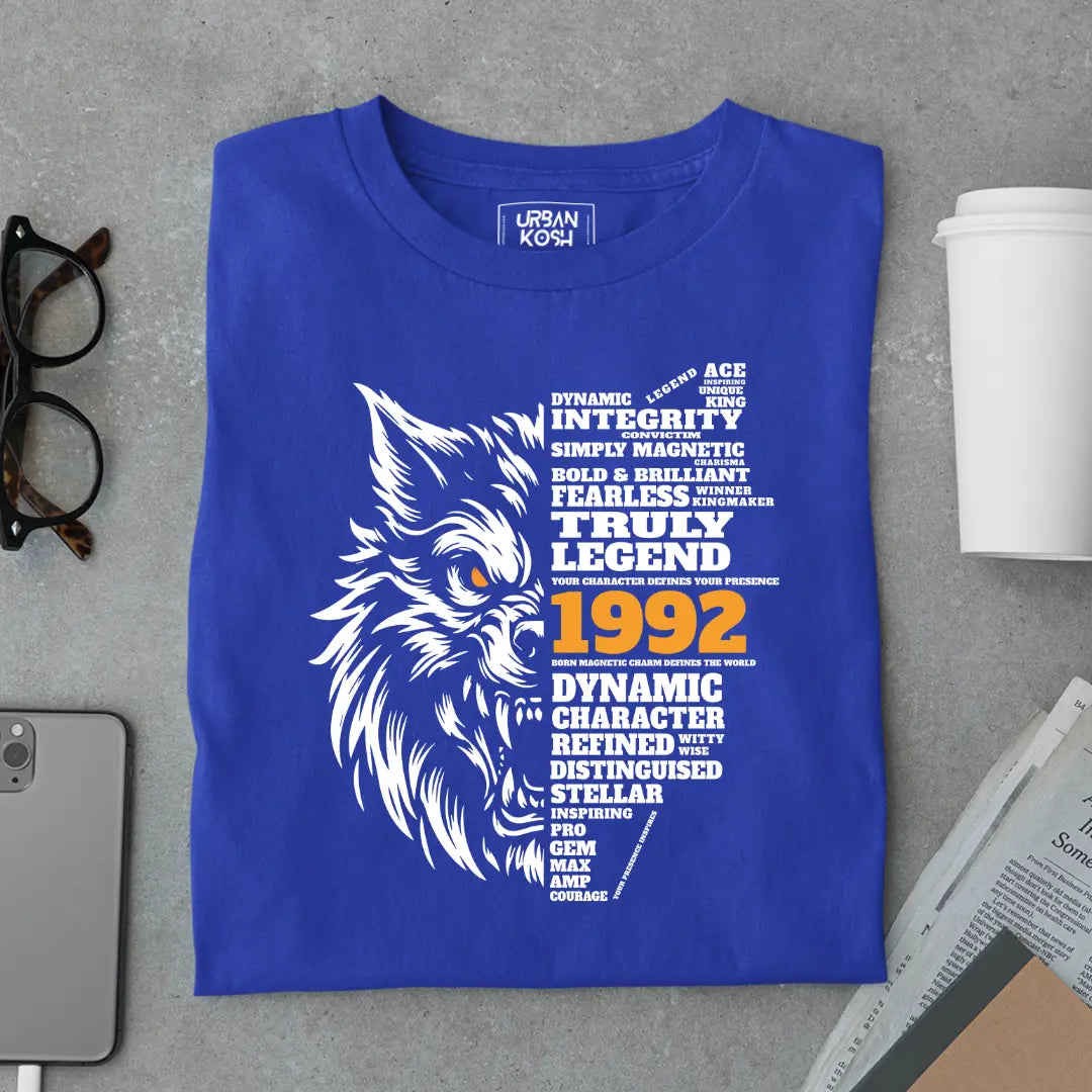 Wolf Born in 1992 Truly Legend Premium Unisex T-Shirt