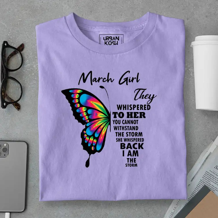 March Girl Exclusive Premium Birthday T-shirt for Women