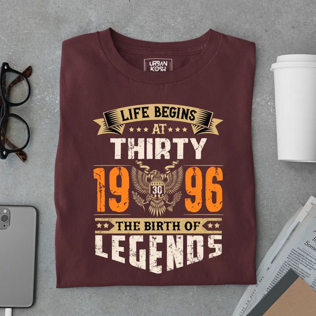 Life Begins at 30, 1996 The Birth of Legends Premium T-shirt