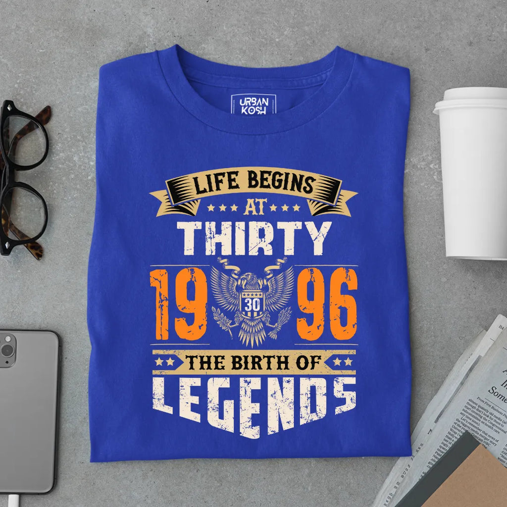 Life Begins at 30, 1996 The Birth of Legends Premium T-shirt