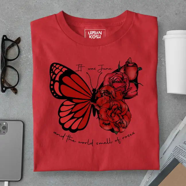 Butterfly of June Exclusive Premium Birthday T-Shirt for Women