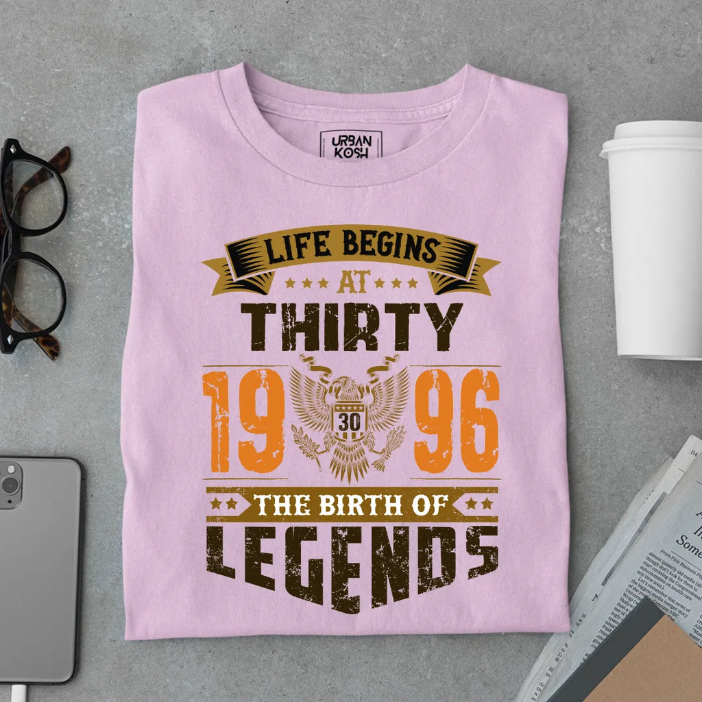 Life Begins at 30, 1996 The Birth of Legends Premium T-shirt