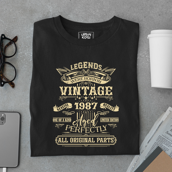 Legends Were Born in Vintage 1987 Premium Unisex T-Shirt