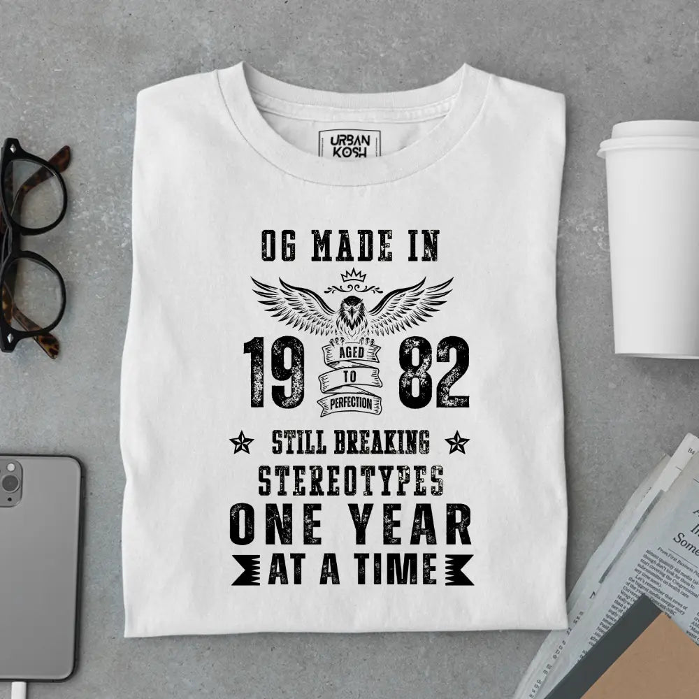 OG Made in 1982 – Still Breaking Stereotypes Premium Birthday T-Shirt