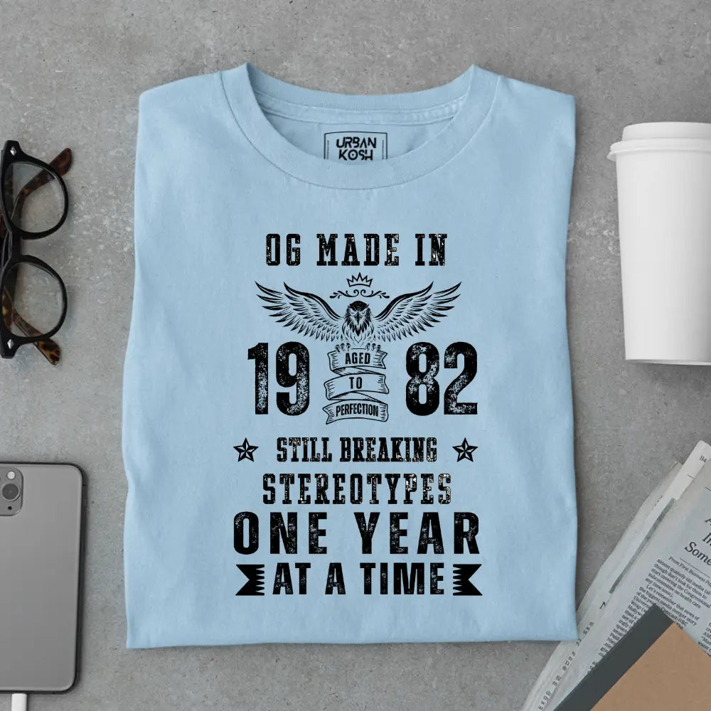 OG Made in 1982 – Still Breaking Stereotypes Premium Birthday T-Shirt