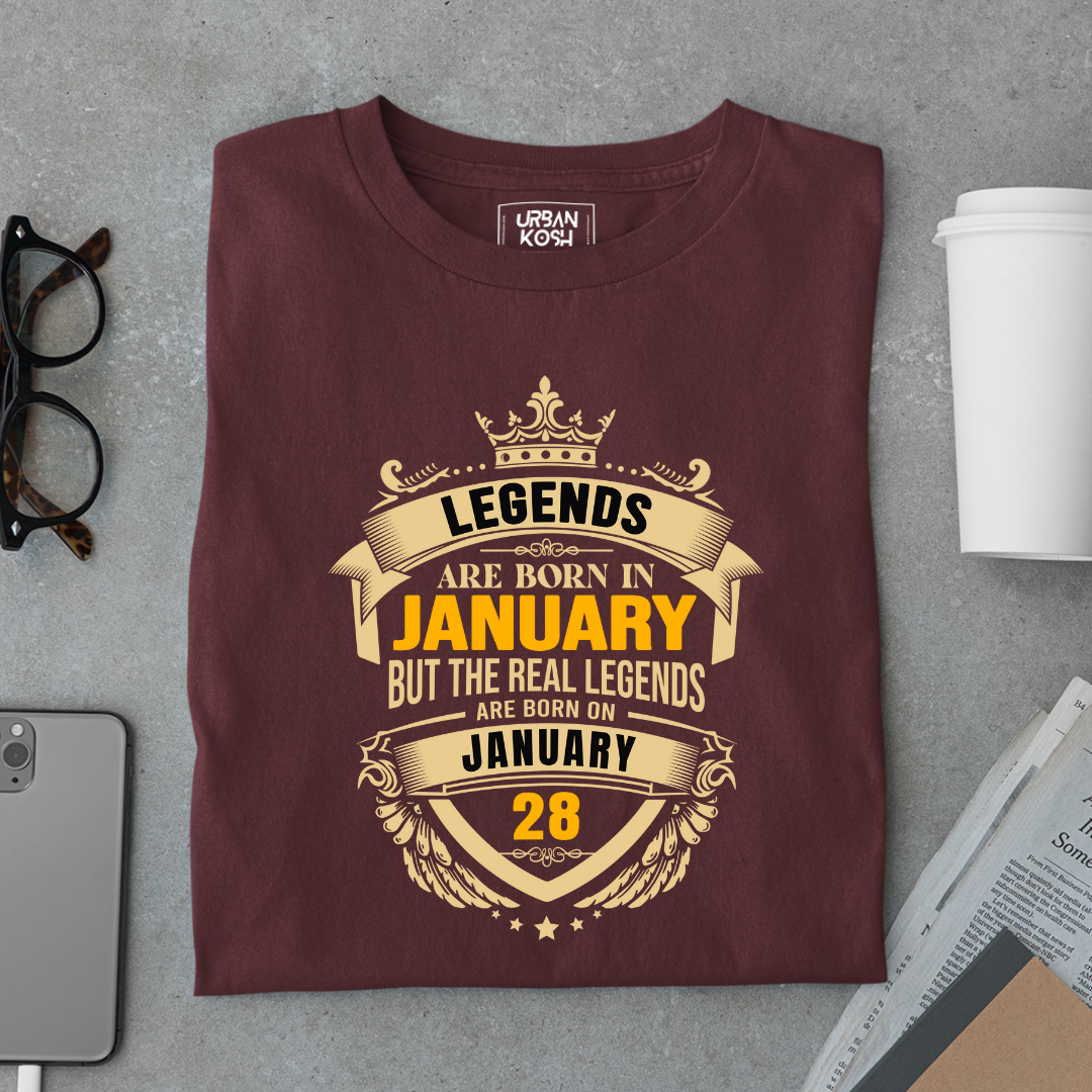 The Real Legends Are Born on January 28 T-Shirt