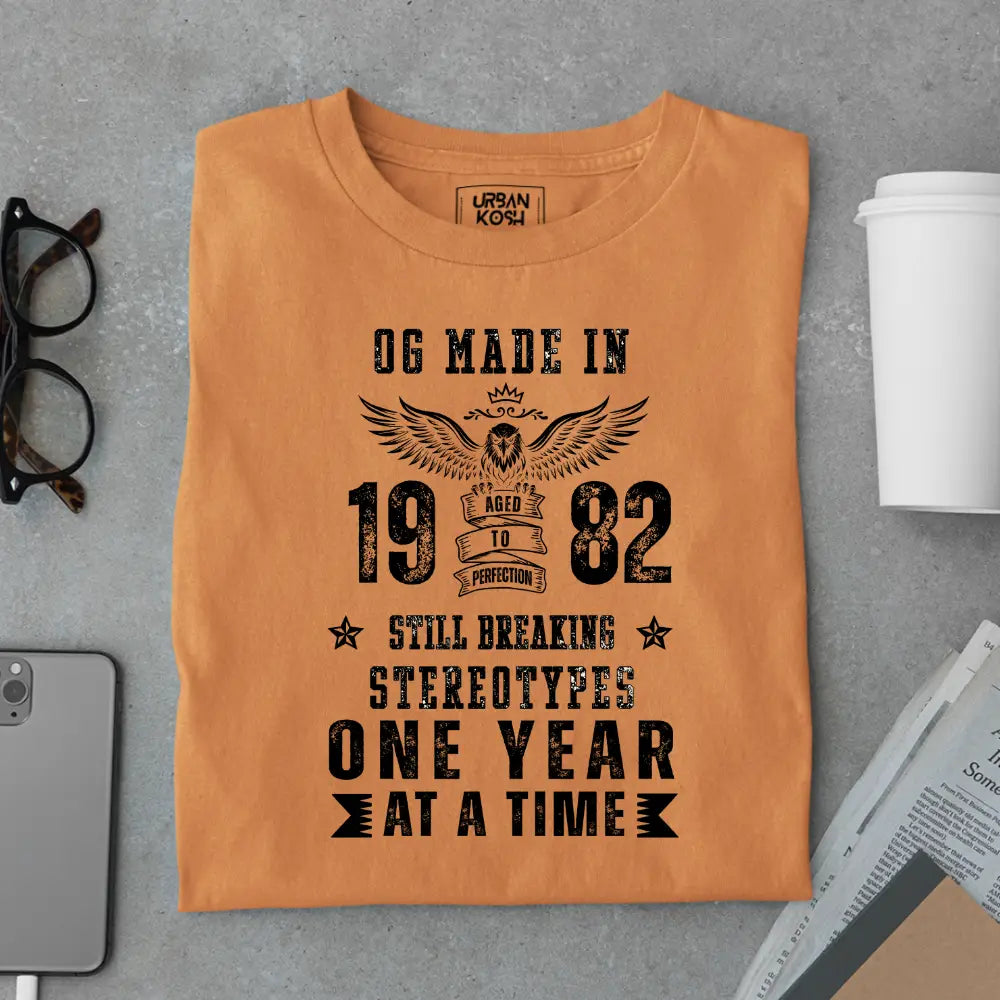 OG Made in 1982 – Still Breaking Stereotypes Premium Birthday T-Shirt