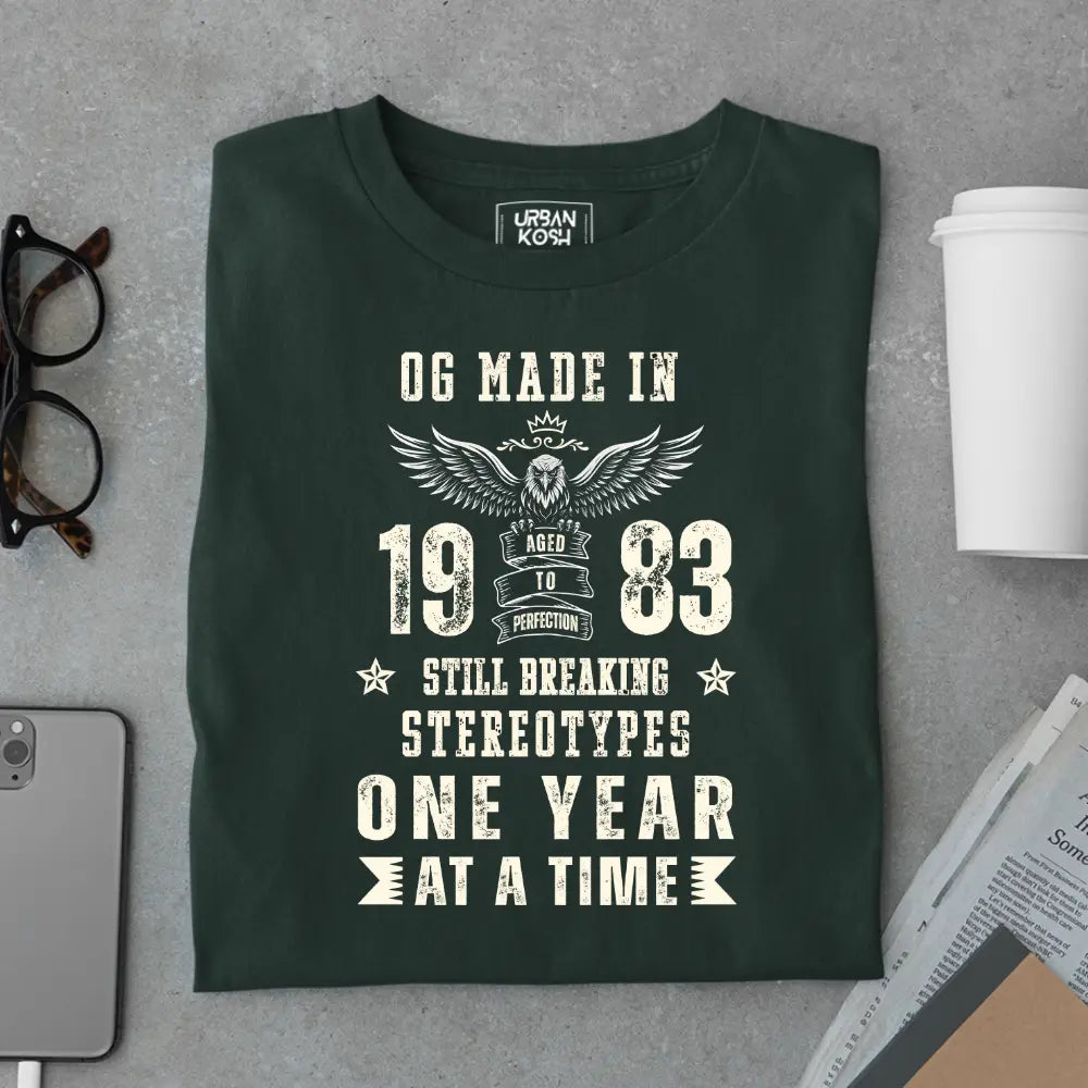 OG Made in 1983 – Still Breaking Stereotypes Premium Birthday T-Shirt