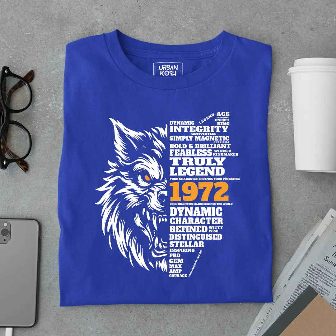 Wolf Born in 1972 Truly Legend Premium Unisex T-Shirt
