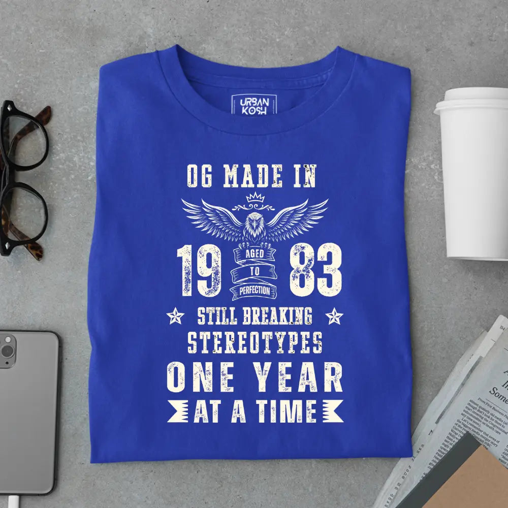 OG Made in 1983 – Still Breaking Stereotypes Premium Birthday T-Shirt