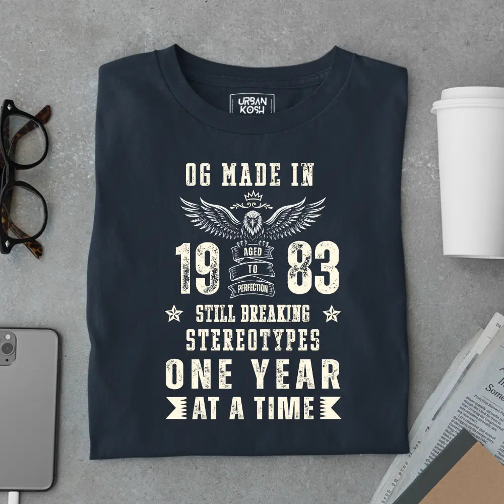 OG Made in 1983 – Still Breaking Stereotypes Premium Birthday T-Shirt