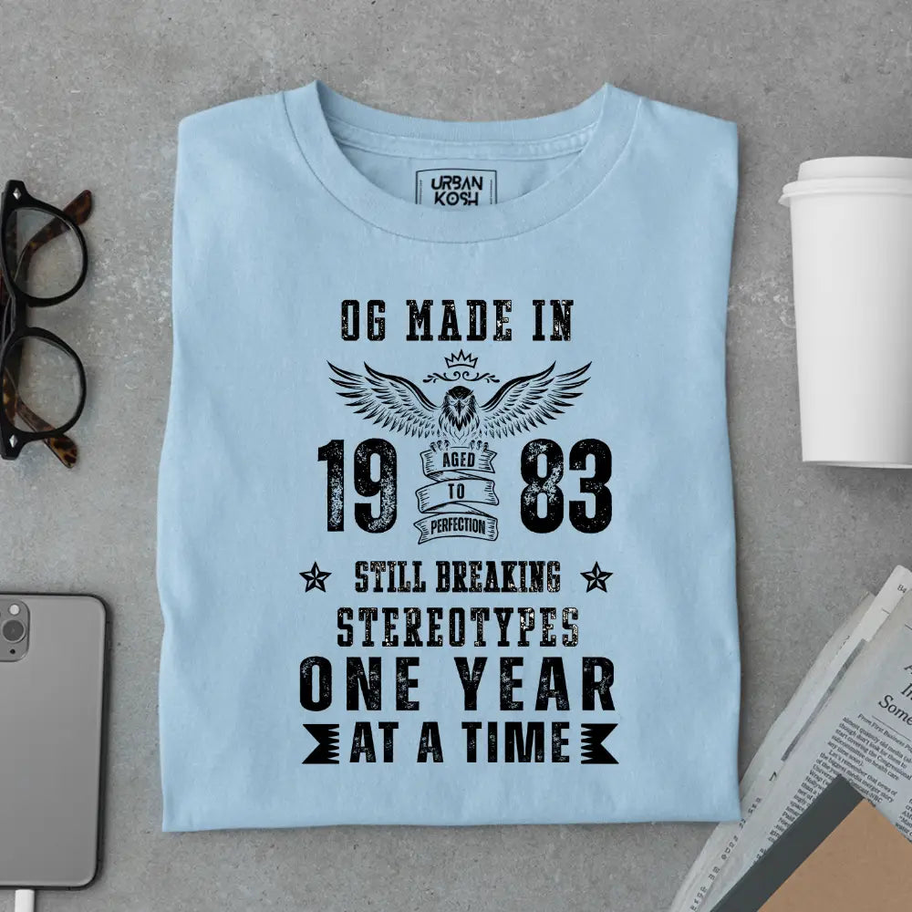 OG Made in 1983 – Still Breaking Stereotypes Premium Birthday T-Shirt