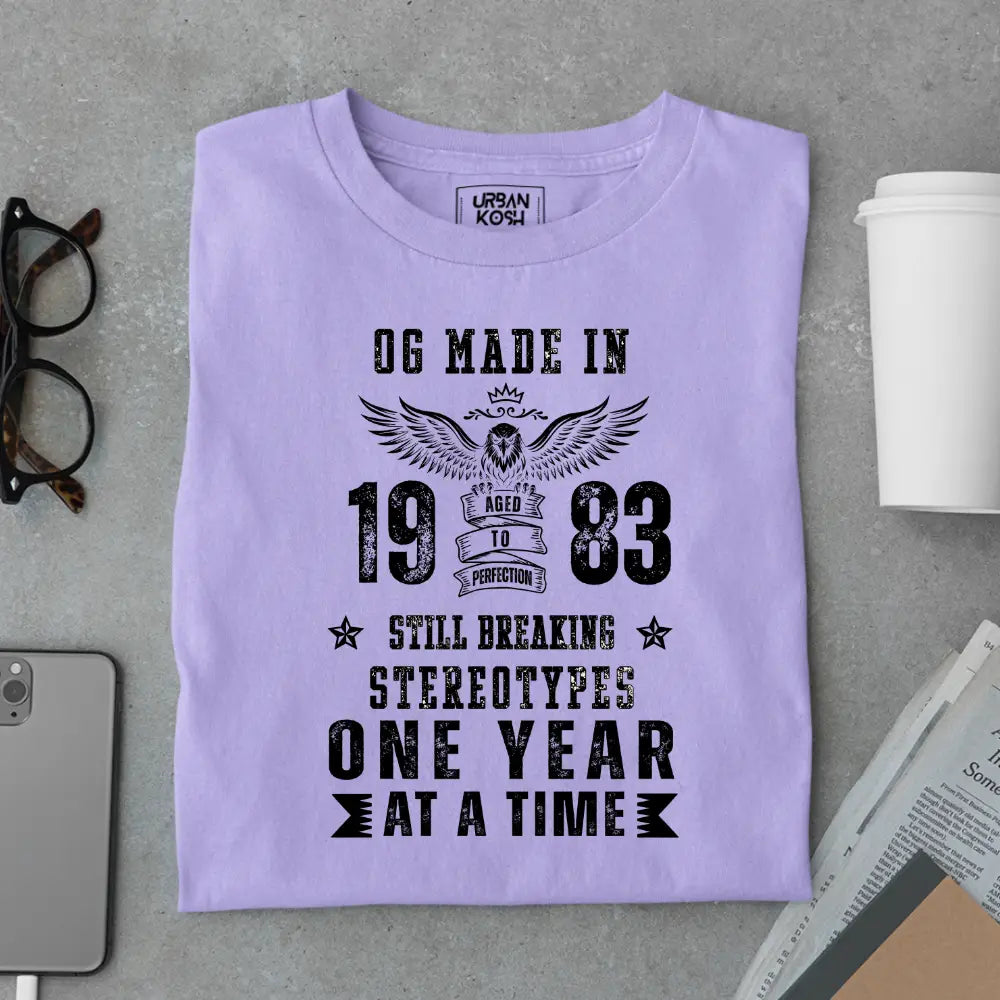 OG Made in 1983 – Still Breaking Stereotypes Premium Birthday T-Shirt