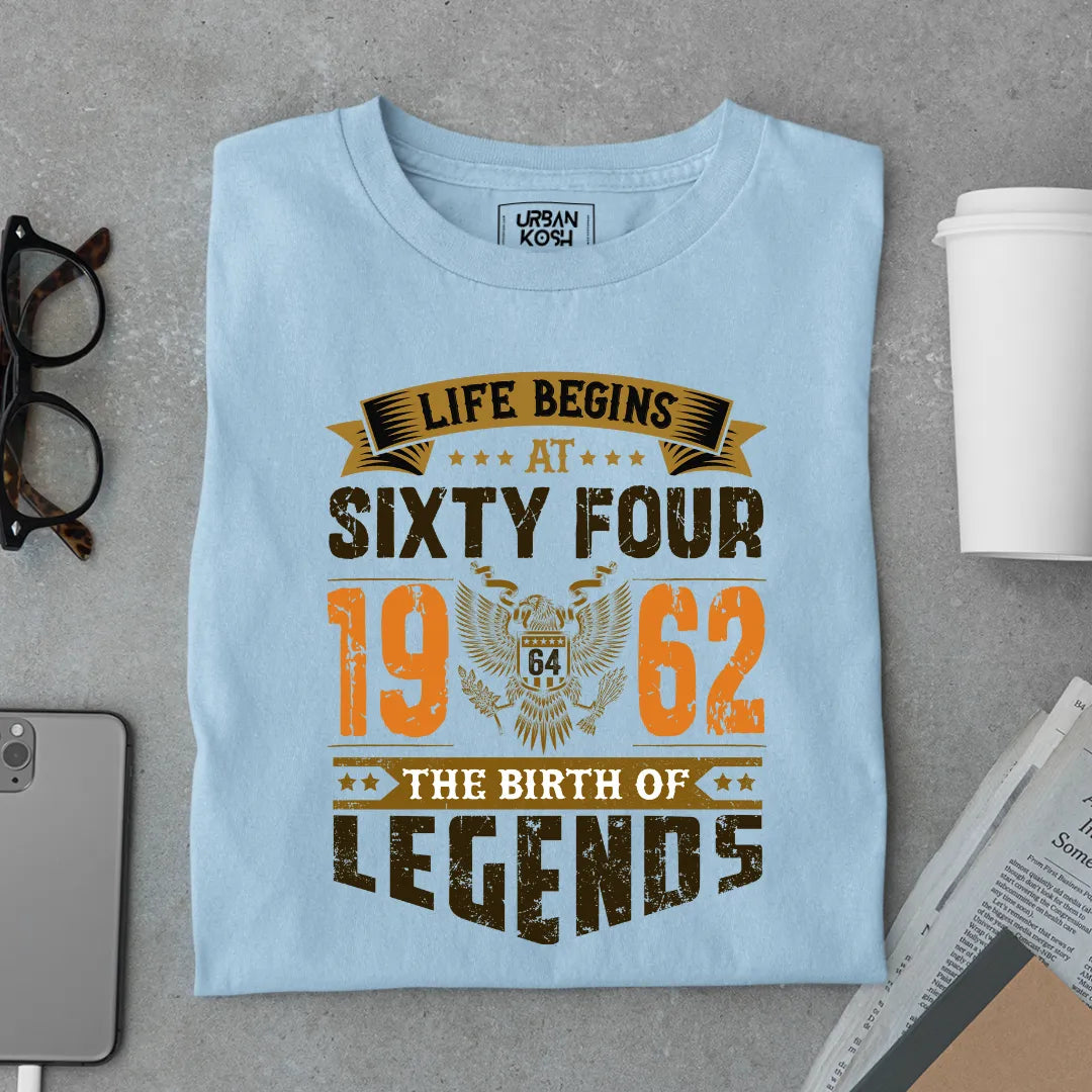 Life Begins at 64, 1962 The Birth of Legends Premium T-shirt