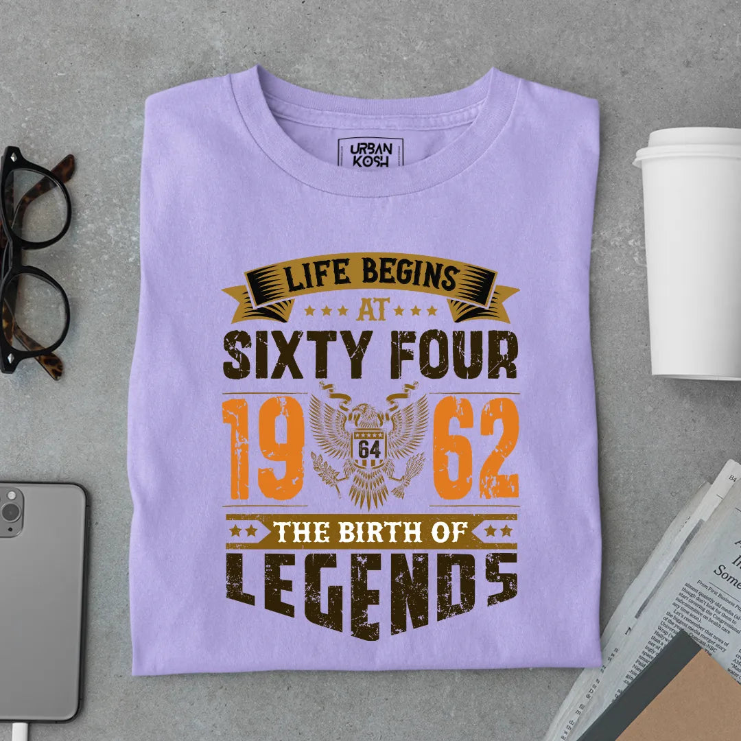 Life Begins at 64, 1962 The Birth of Legends Premium T-shirt