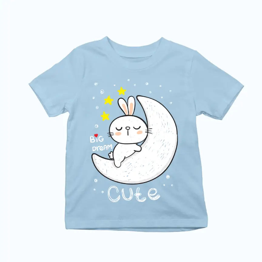 Big Dreams Bunny on Moon Exclusive T-shirt for Kids