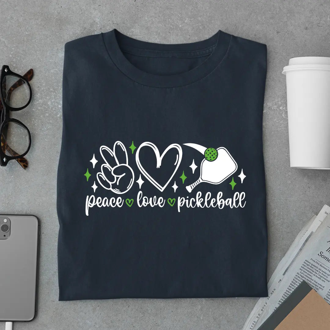 Peace Love Pickleball - Pickleball Exclusive Premium T-shirt