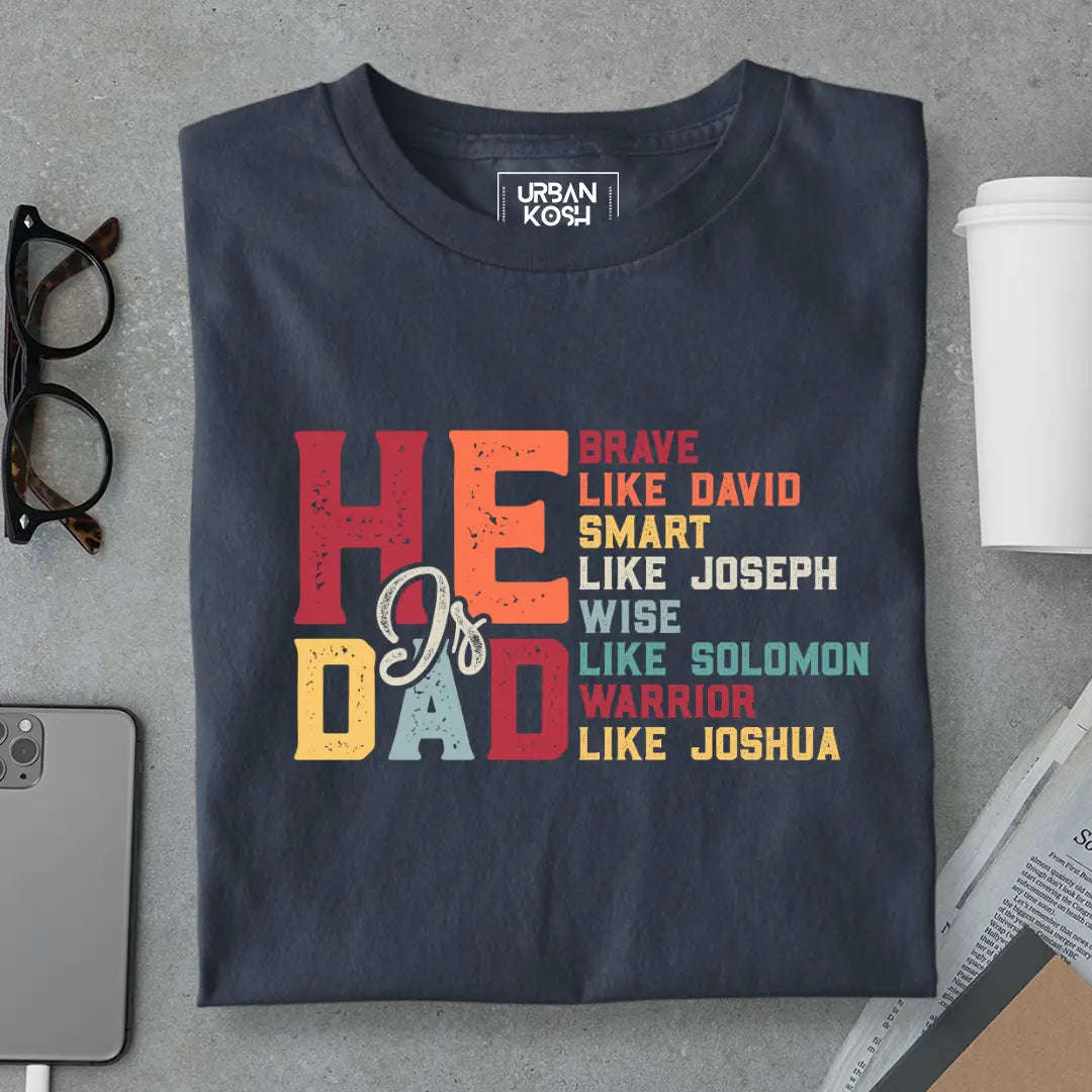 He is Dad - Brave Smart Wise Warrior Premium T-Shirt