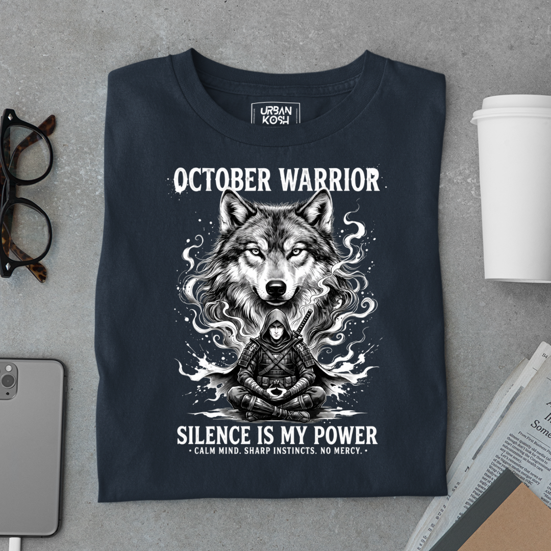 October Warrior Wolf T-Shirt
