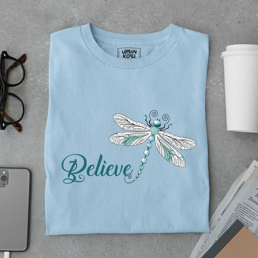 Believe Dragonfly - Premium Butterfly T-Shirt for Women