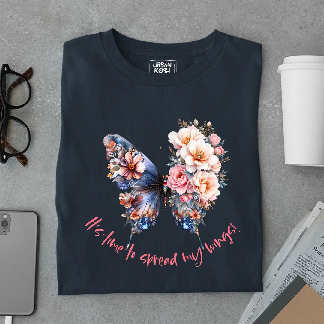 It's Time to Spread My Wings Premium Butterfly T-Shirt for Women